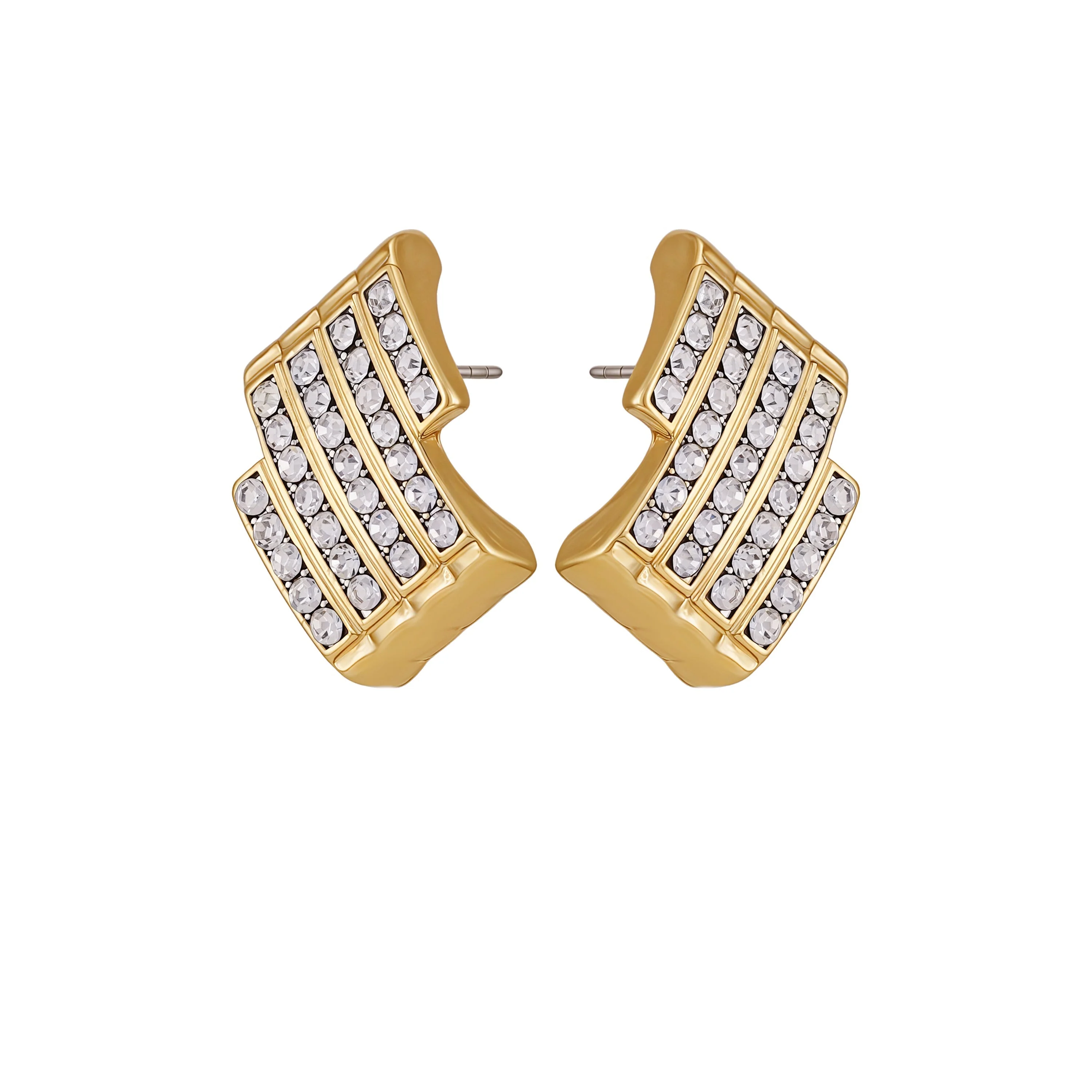 Crystal Bar Stud Earrings - Image 2