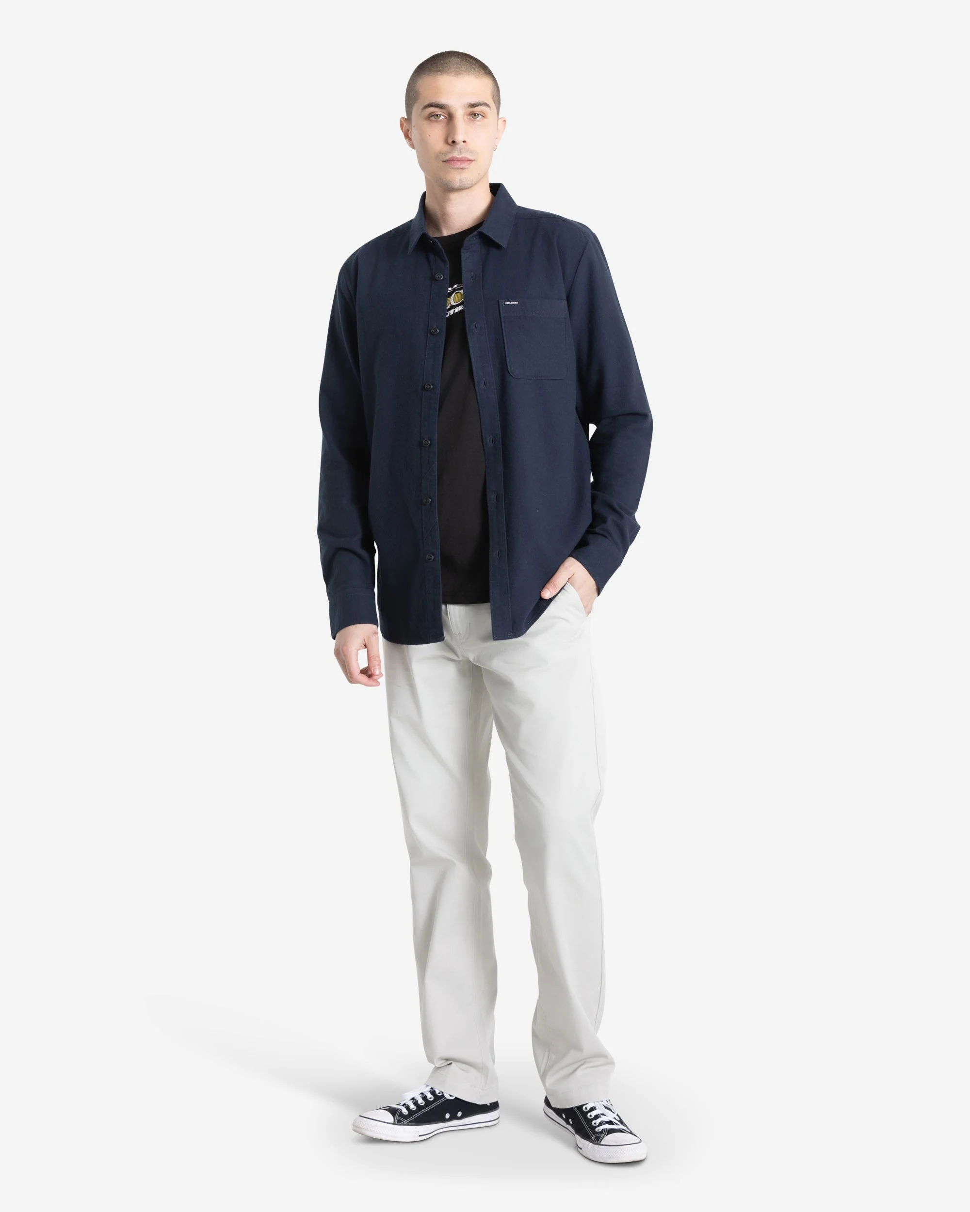 Men's Caden Solid Long Sleeve Shirt - Image 5