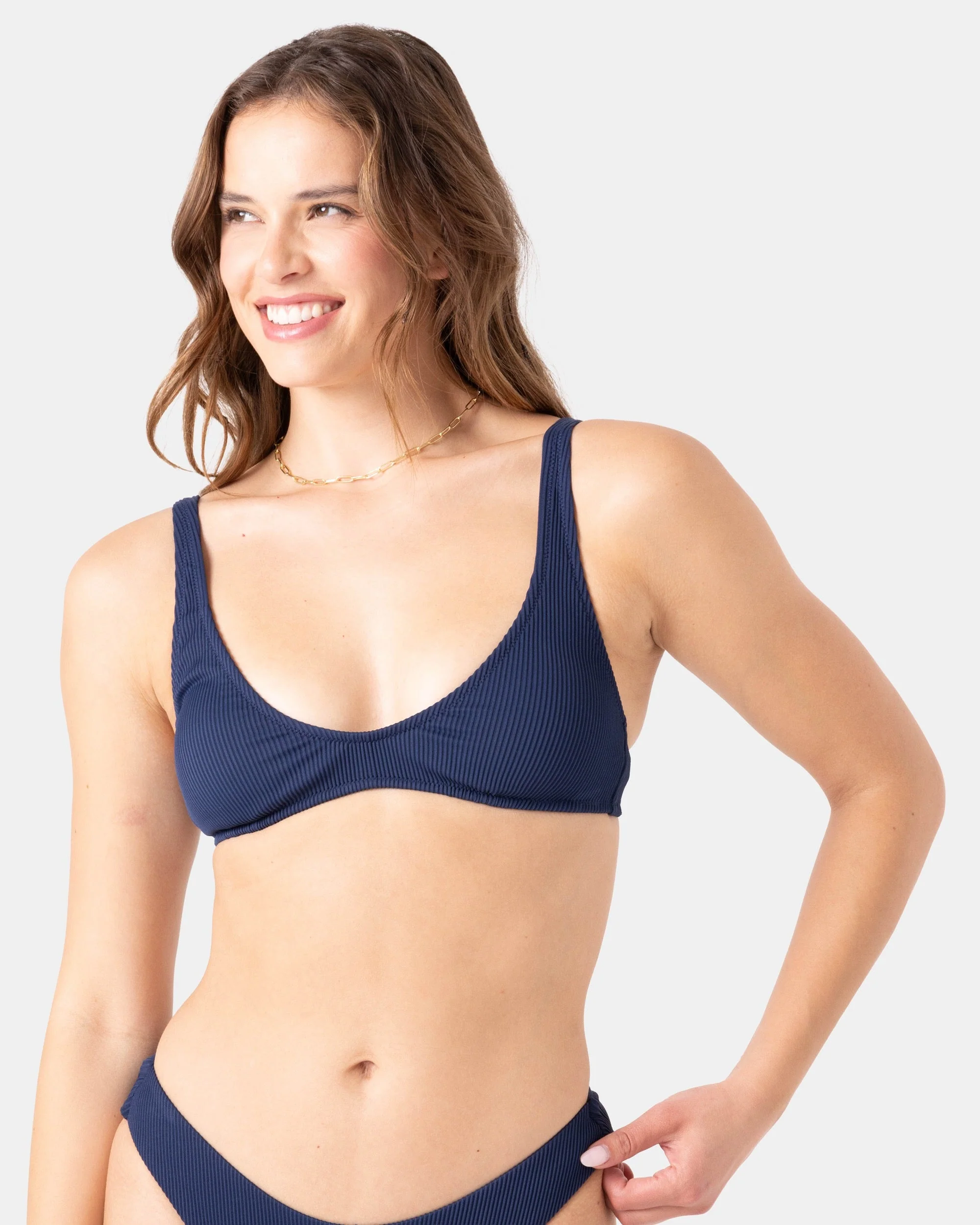 Rib Roxy Love Scoop Bralette Bikini Top - Image 4