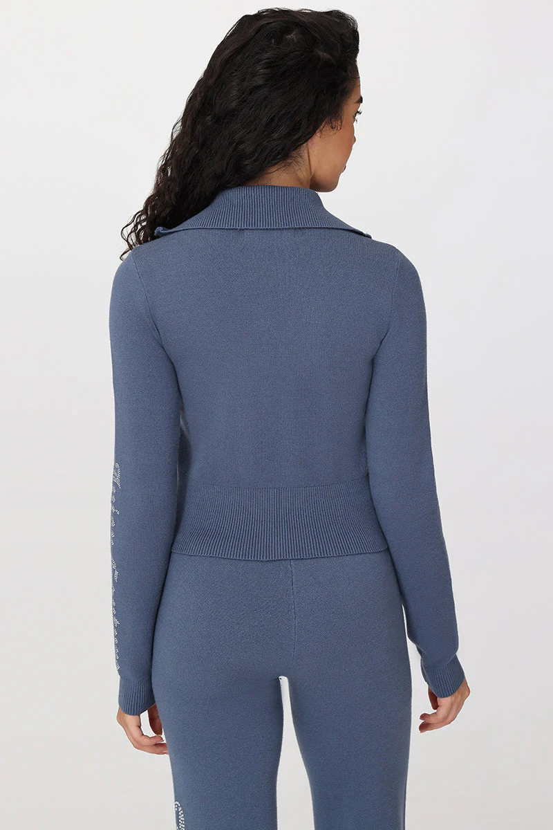 Small Bling Knit Cropped Jacket - Image 2