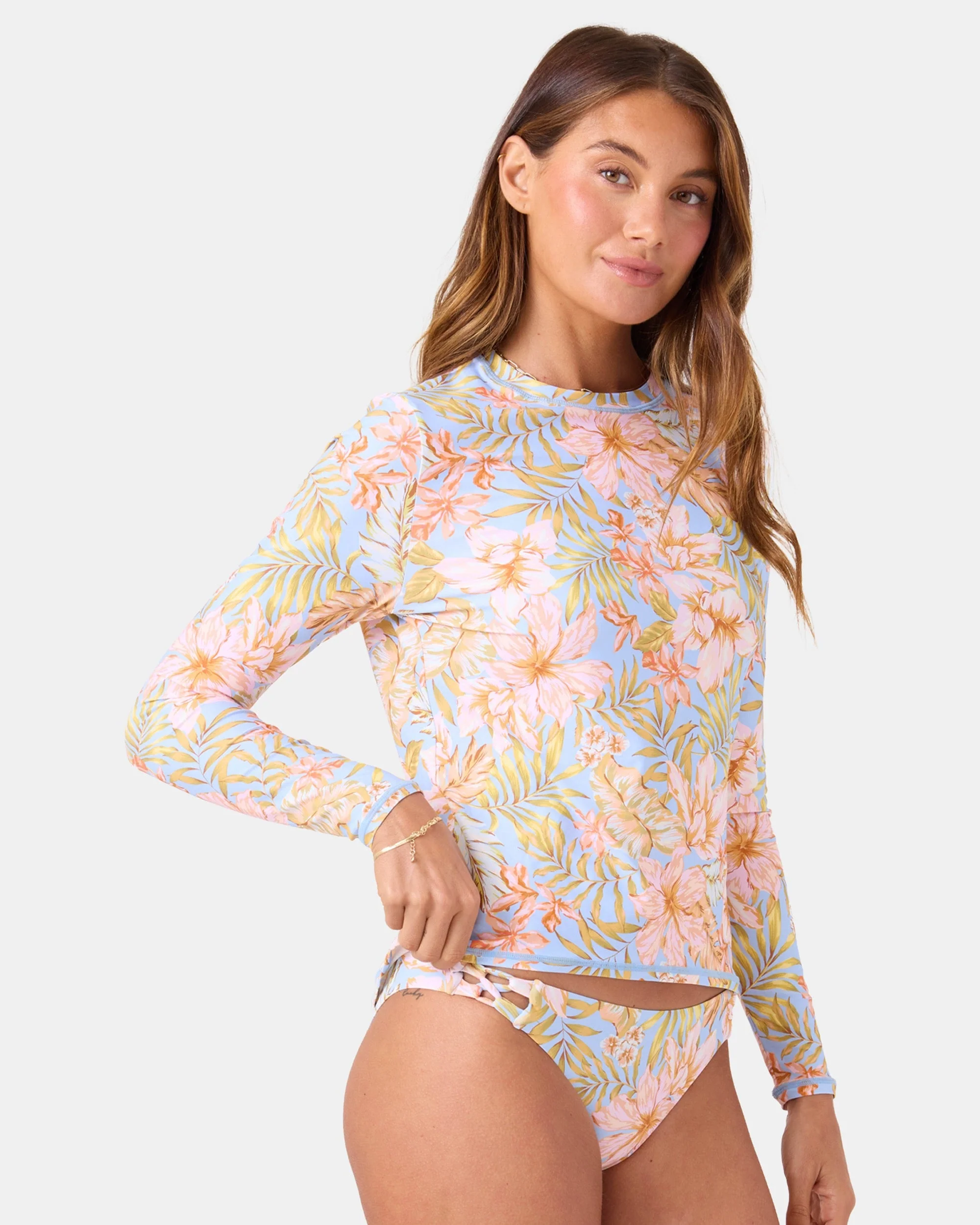 Tropical Sea Skippin Long Sleeve Rashguard - Image 5