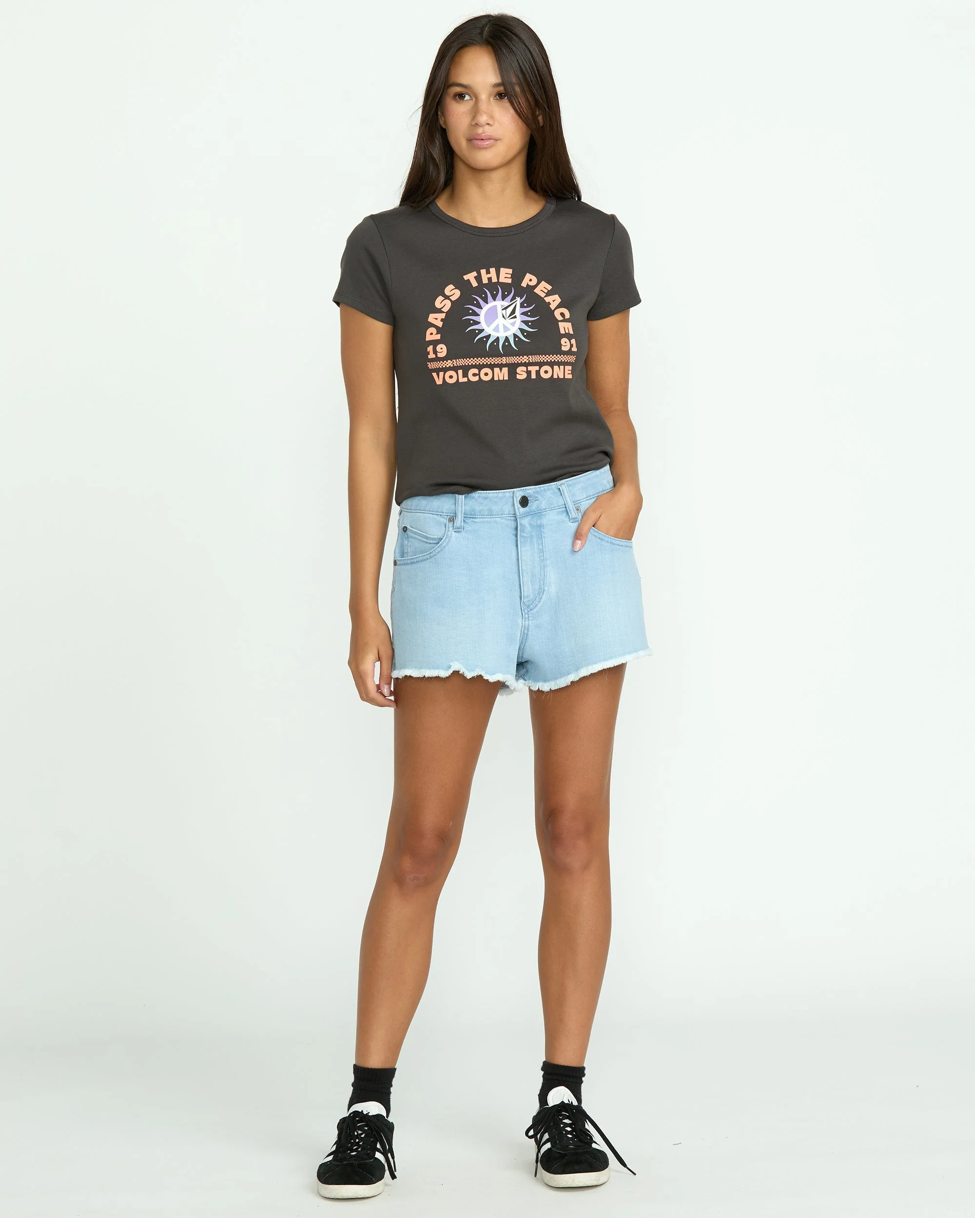 Women's 1991 Stoned Denim Shorts - Image 4