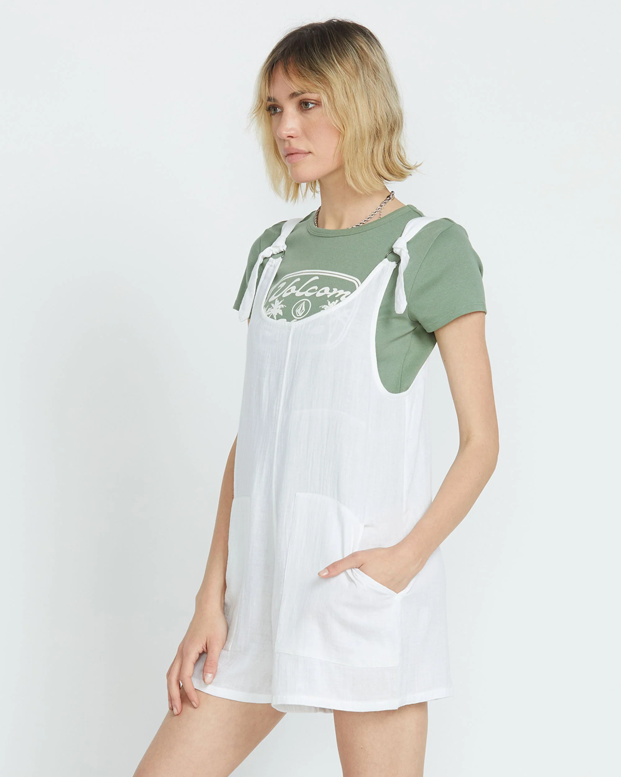 Women's Lil Tie Strap Romper - Image 4